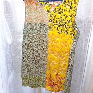 Multicolored blouse sleeveless. Worn twice.